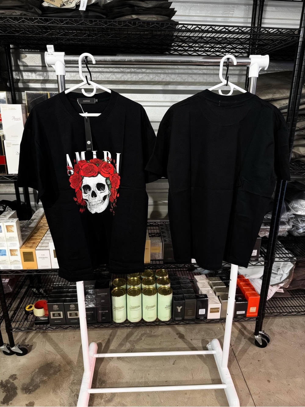 Black Kids Skull Graphic Tee